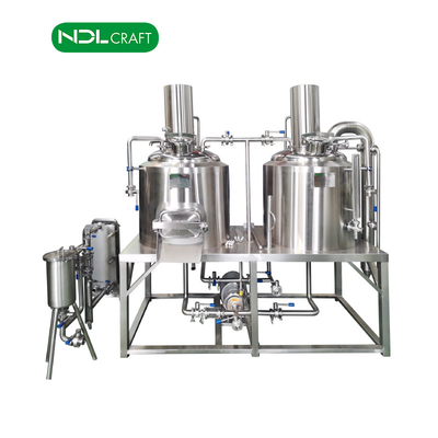 Micro Beer Brewing Plant Brewing Equipment Sus304 Making Beer Stainless Steel 100 L Beer Brewery 100l 2/3/4 Vessels 1200KG