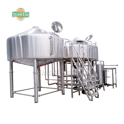 Beer Brewing in Hotel 5000L 50HL Steam Heated Semi Automatic Stainless Commercial 2 Vessel Brewing Equipment for Craft Light Beer